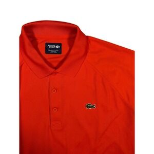 Lacoste Sport Mens Ultra Dry Orange Polo Shirt DH2881-51 Size 3XL FR 8 Raglan